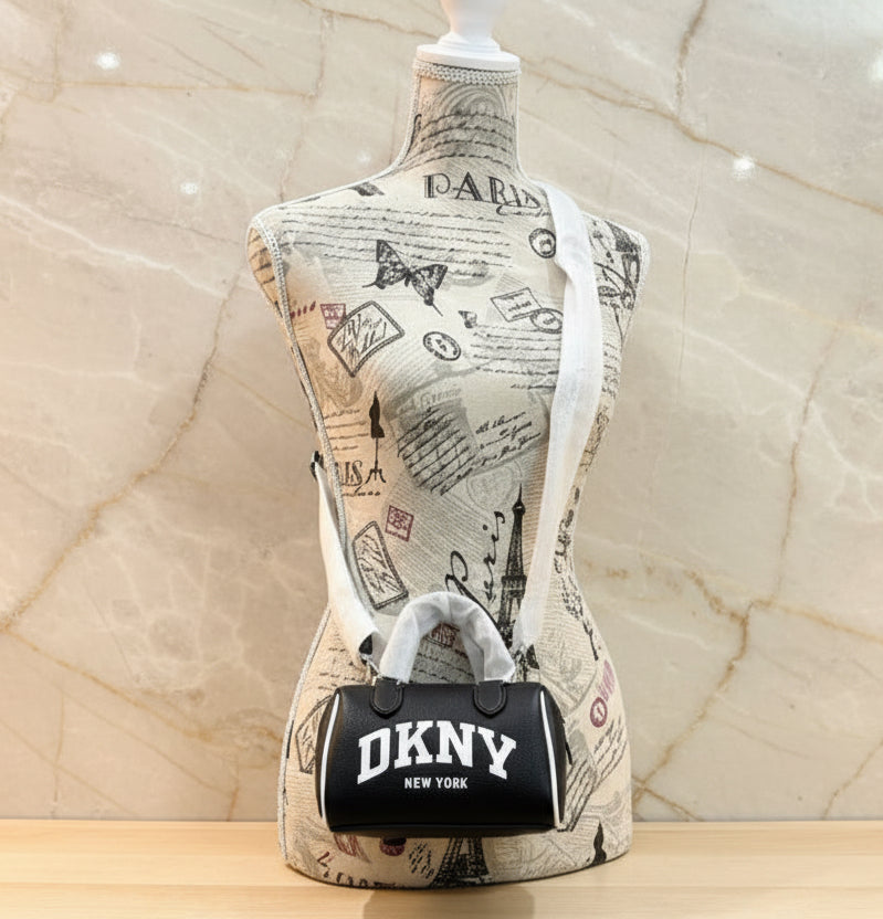 DKNY NELL SATCHEL - MINI - BLACK/MARSMALLOW