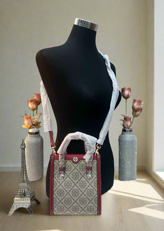 TORY BURCH MINI JACQUARD T MONOGRAM TOTE -
