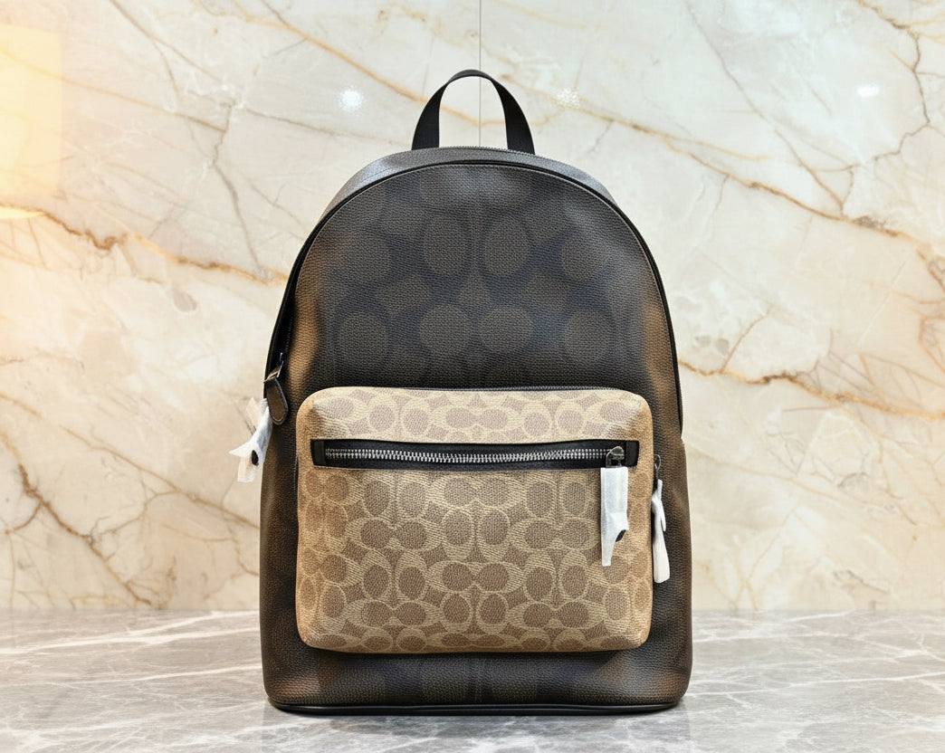 COACH MEN’S WEST BACKPACK IN BLOCKED SIGNATURE CANVAS