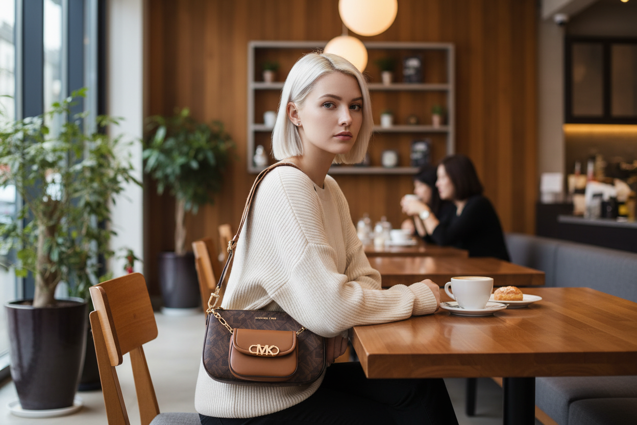 MICHAEL KORS EMPIRE SIGNATURE LOGO 2-IN-1 CROSSBODY BAG ( FROM BOUTIQUE STORE )