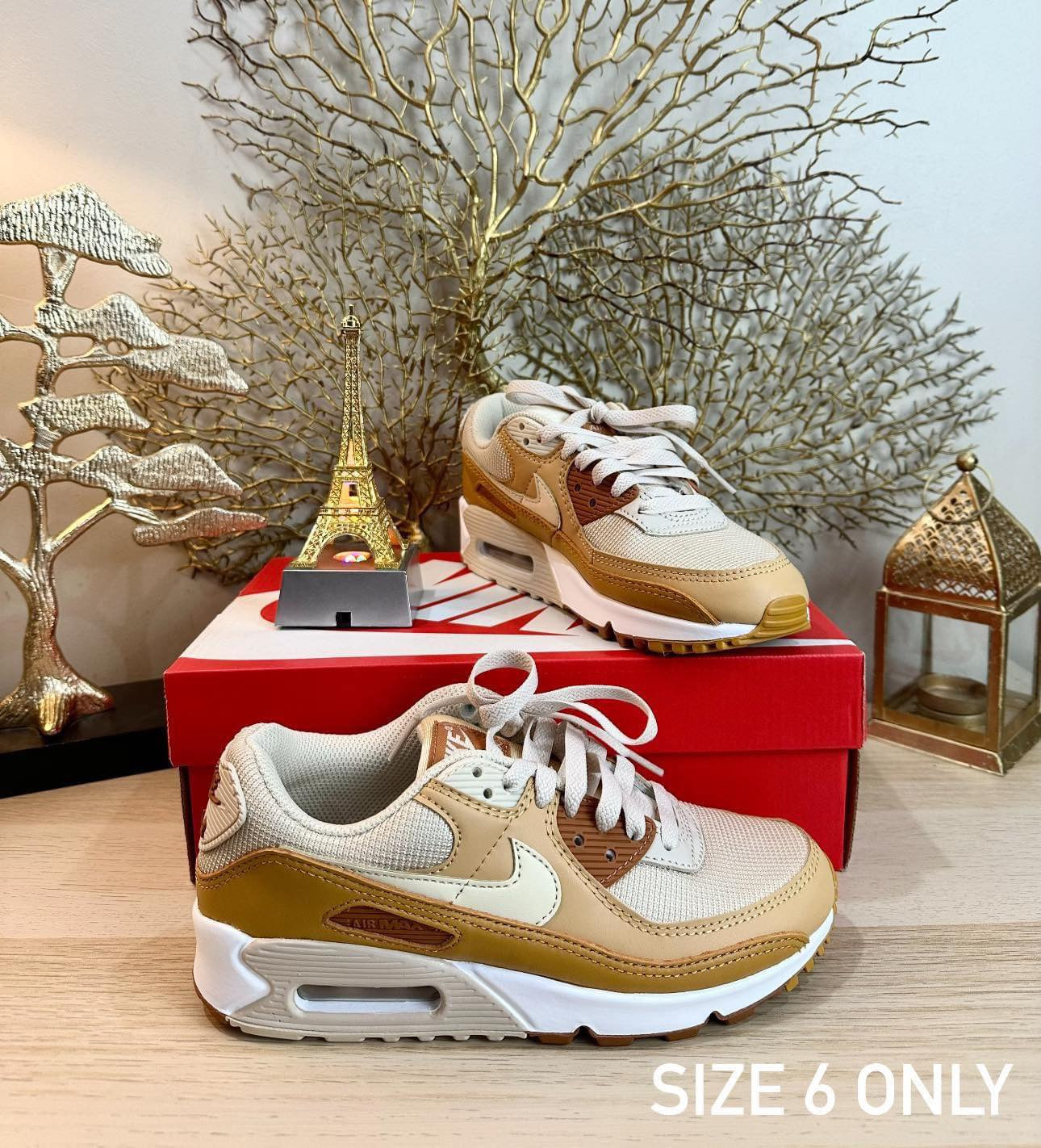NIKE AIR MAX 90 WOMEN - HEMP LINEN - SIZE: US 6/EURO 36.5/23 CM