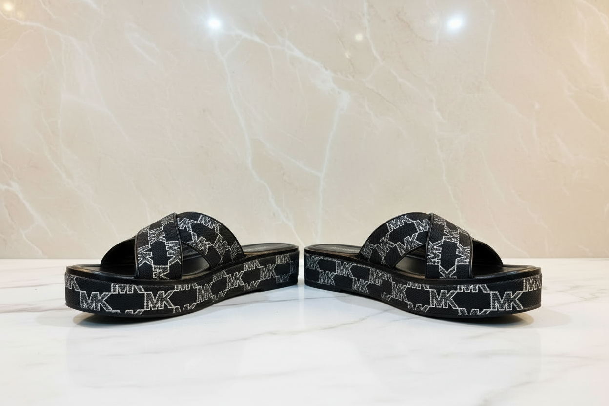 MICHAEL KORS INDIRA WEDGE SANDALS - CAN FIT FROM 6.5 TO SIZE 7
