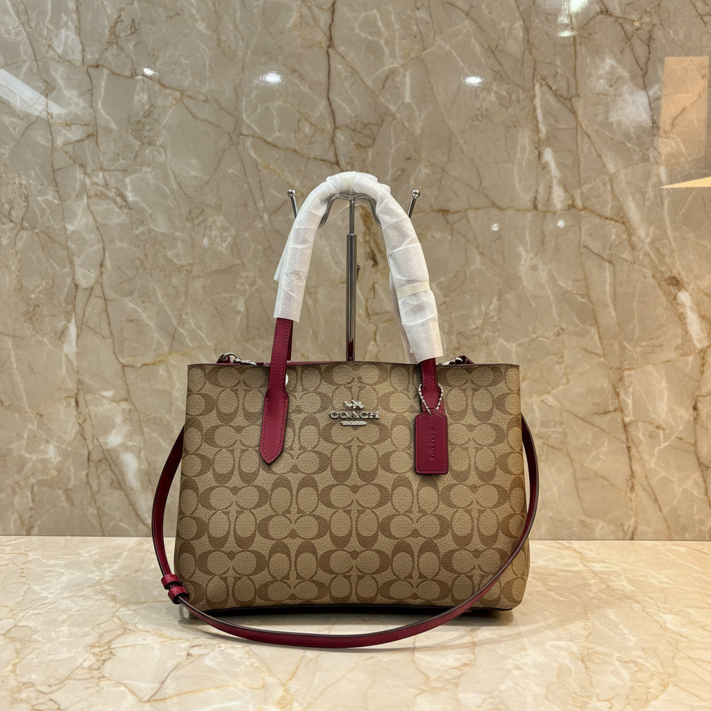 COACH AVENUE CARRYALL IN SIGNATURE BROWN/PINK