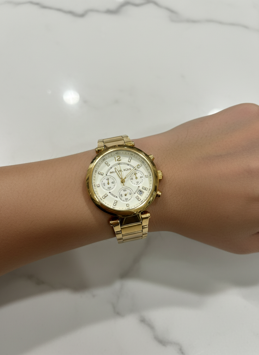 MICHAEL KORS PARKER CHRONOGRAPH WATCH - GOLD TONE
