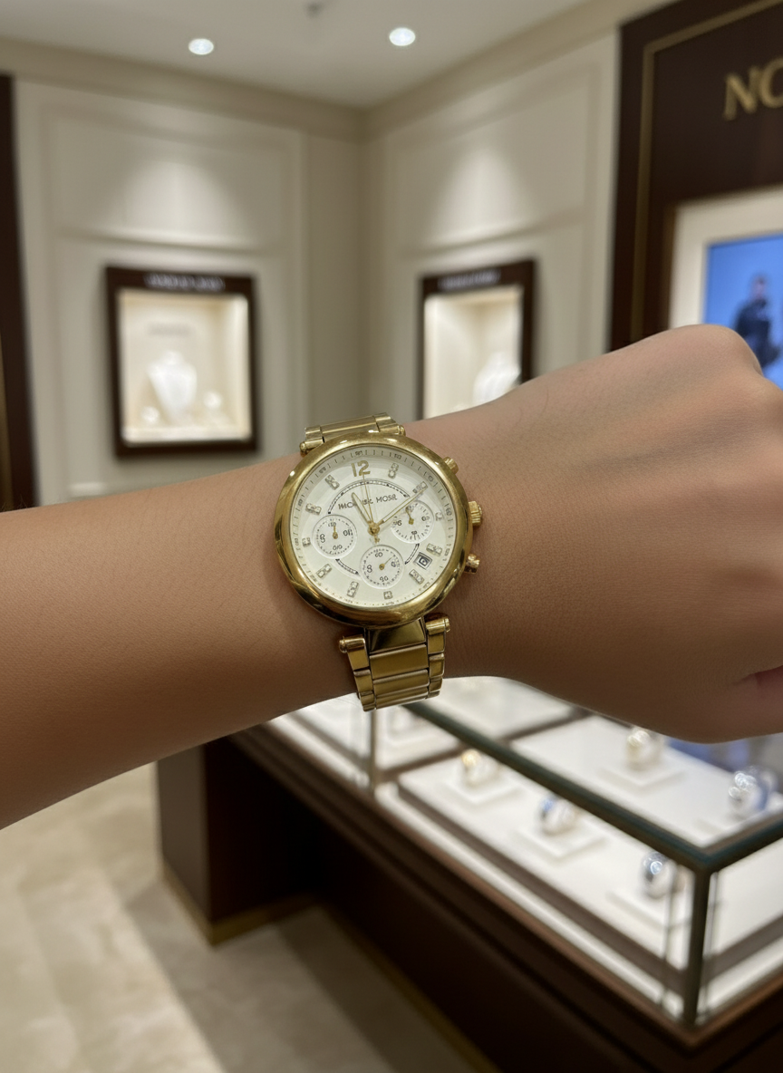 MICHAEL KORS PARKER CHRONOGRAPH WATCH - GOLD TONE