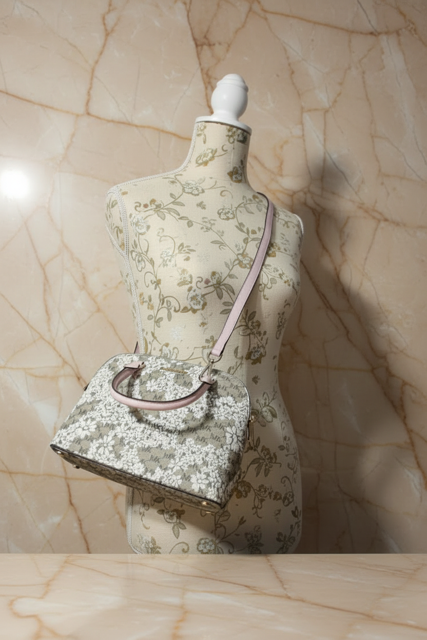 MICHAEL KORS CINDY SATCHEL DOME MEDIUM - SPRING FLORAL PRINT