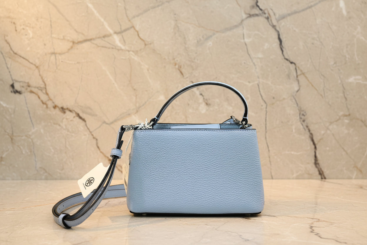 TORY BURCH MICRO BRITTEN SATCHEL - SKY BLUE
