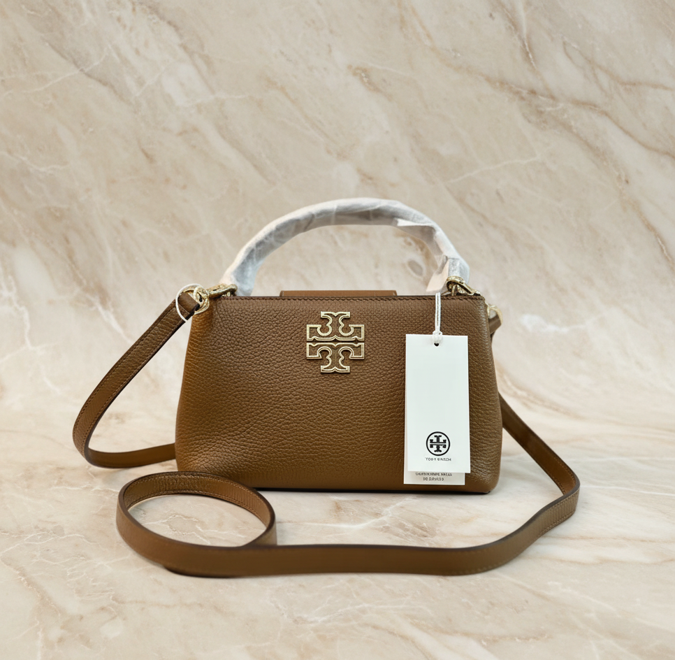 TORY MICRO BRITTEN SATCHEL -  BROWN