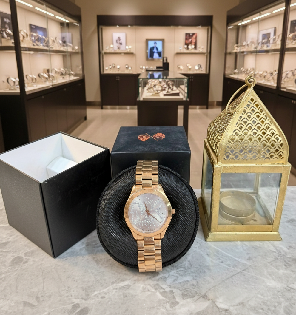 مايكل كورس سليم بيج فيس - لون ذهبي وردي