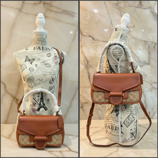 COACH CODY SHOULDER BAG/CROSSBODY BAG - SIGNATURE TAN RUST ( FROM BOUTIQUE STORE )