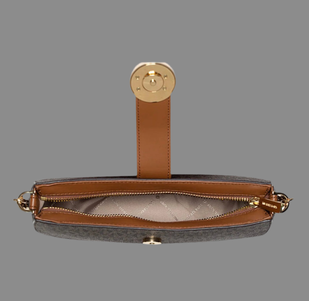 MICHAEL KORS CARMEN LEATHER POUCHETTE SHOULDER BAG ONLY