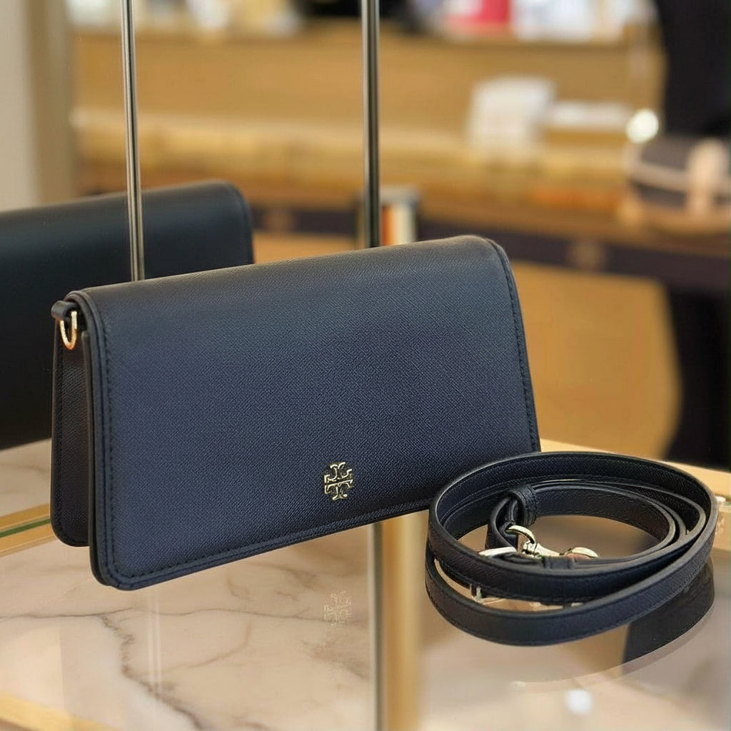 TORY BURCH EMERSON CROSSBODY -  BLACK