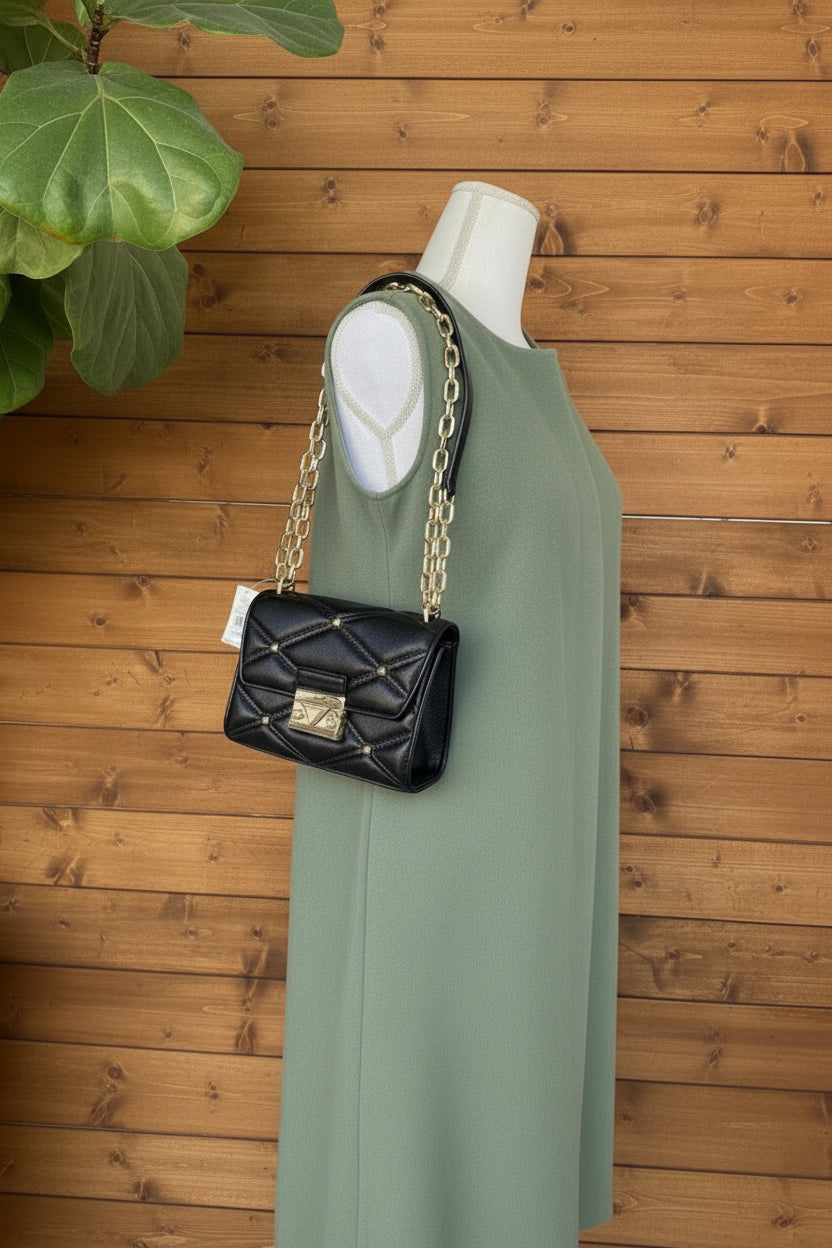 MICHAEL KORS SERENA VEGAN FLAP QUILTED CONVERTIBLE CHAIN SHOULDER BAG/CROSSBODY BAG
