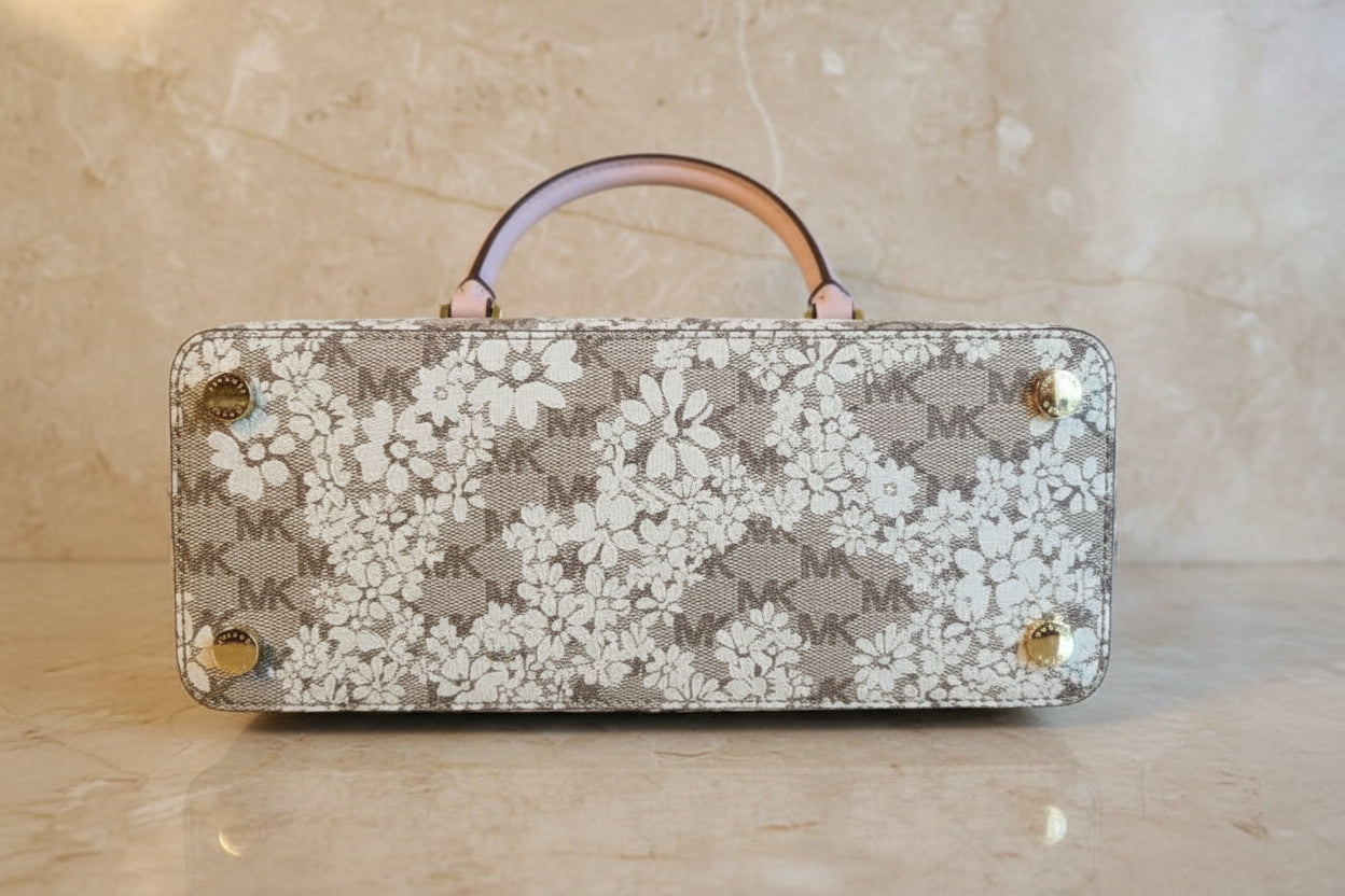 MICHAEL KORS CINDY SATCHEL DOME MEDIUM - SPRING FLORAL PRINT
