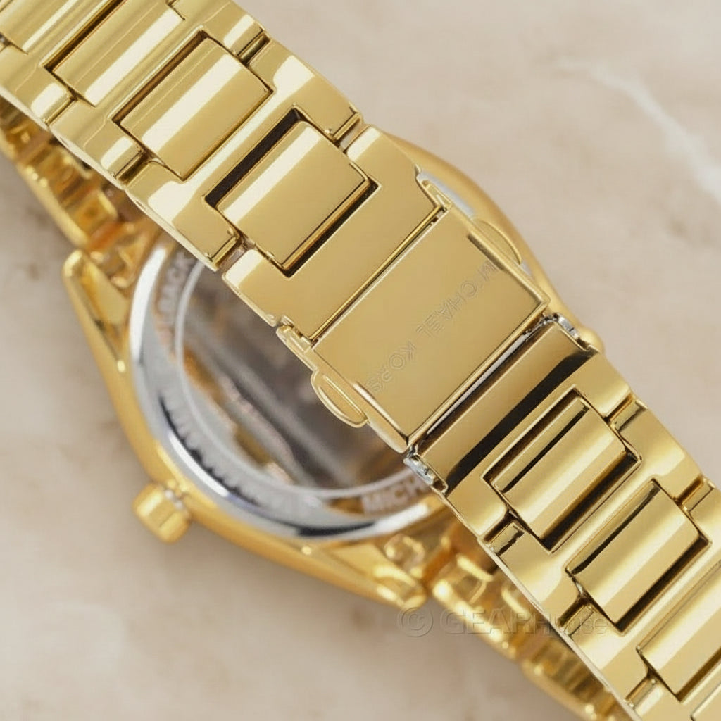 MICHAEL KORS JANELLE WATCH - TRANSLUCENT BROWN - GOLD