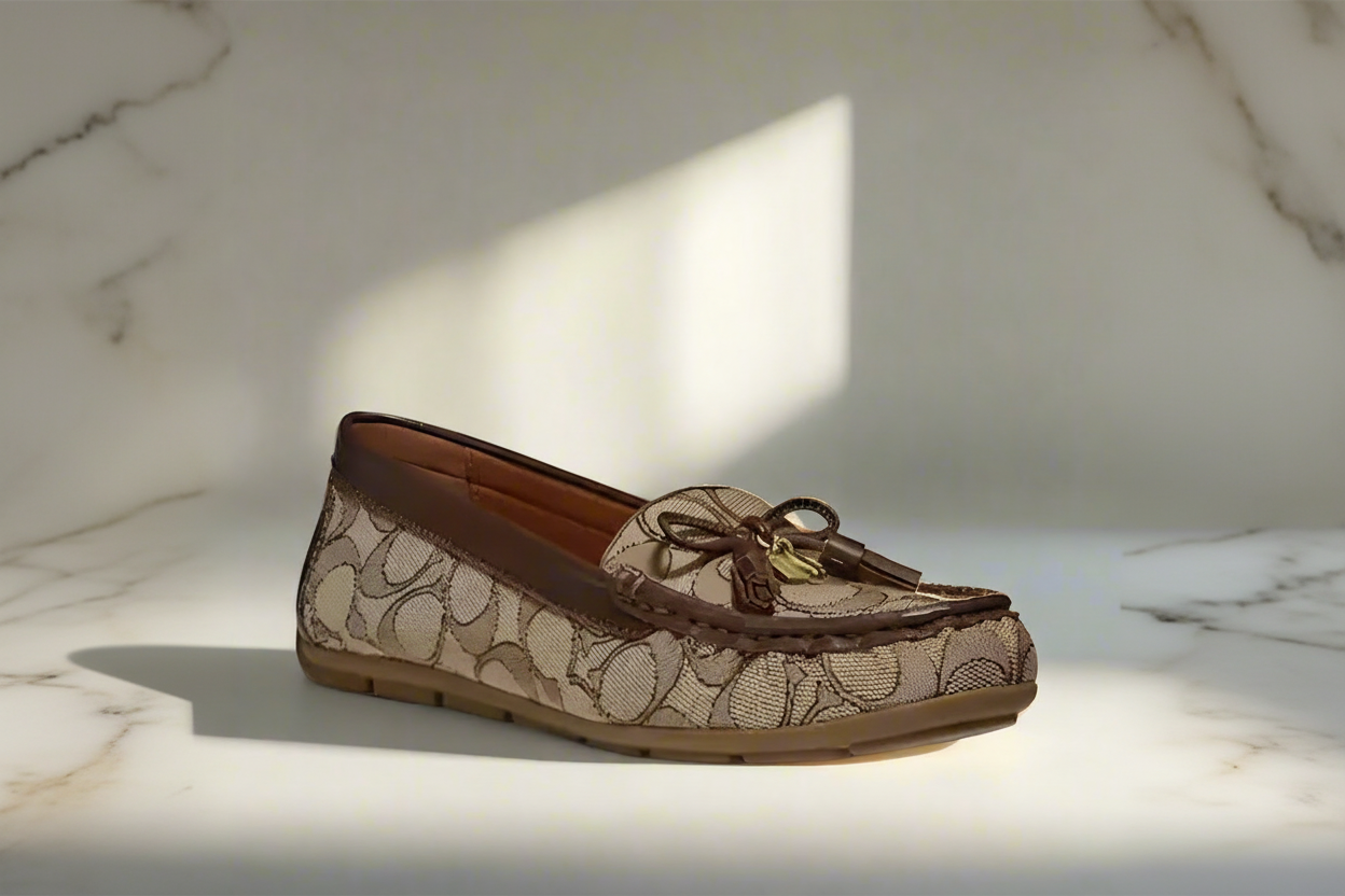 COACH JACQUARD FLAT SHOES