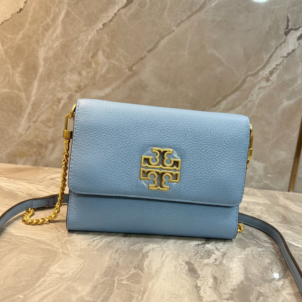TORY BURCH BRITTEN CONVERTIBLE FLAP CLUTCH / CROSSBODY