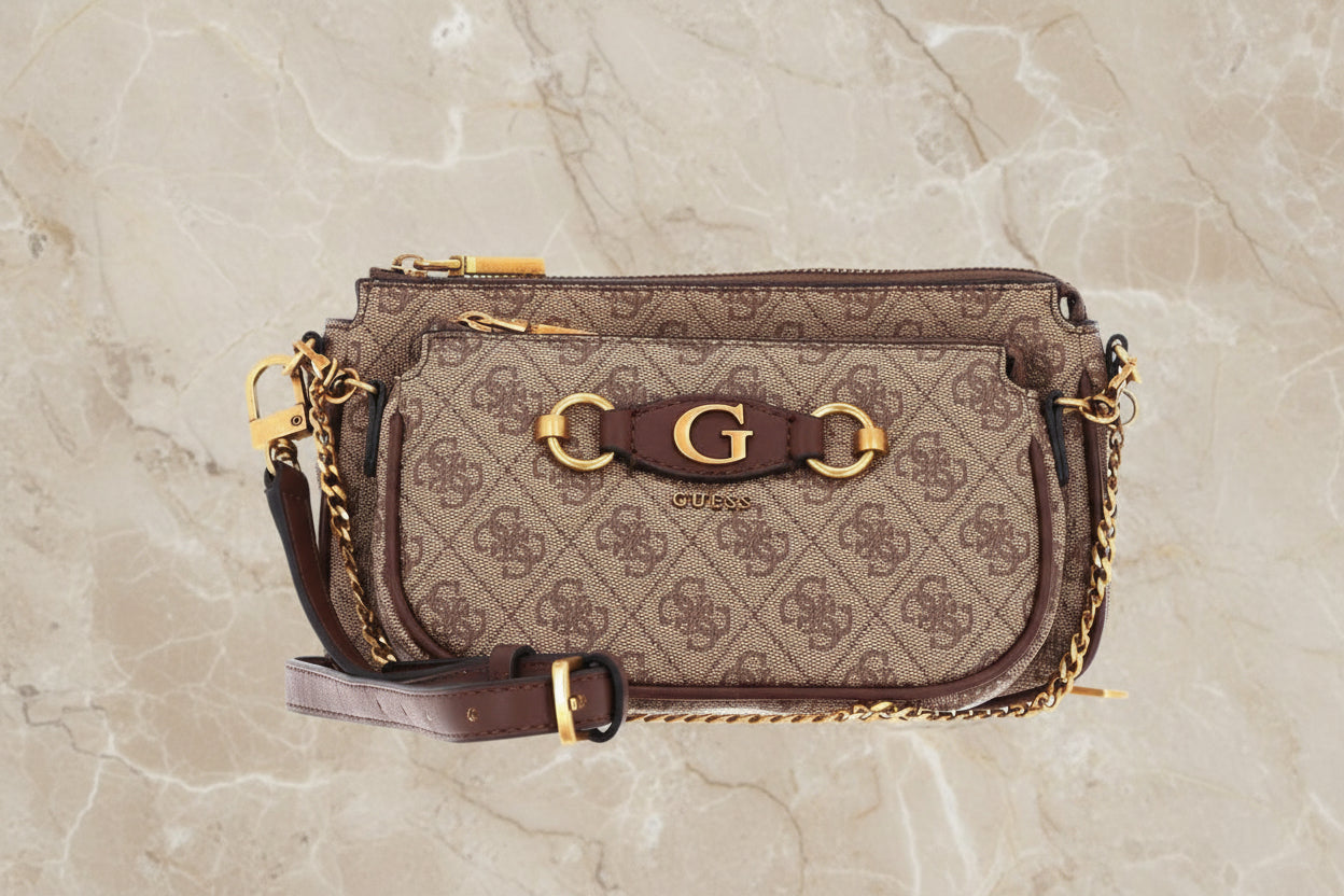 GUESS IZZY DOUBLE POUCH CROSSBODY
