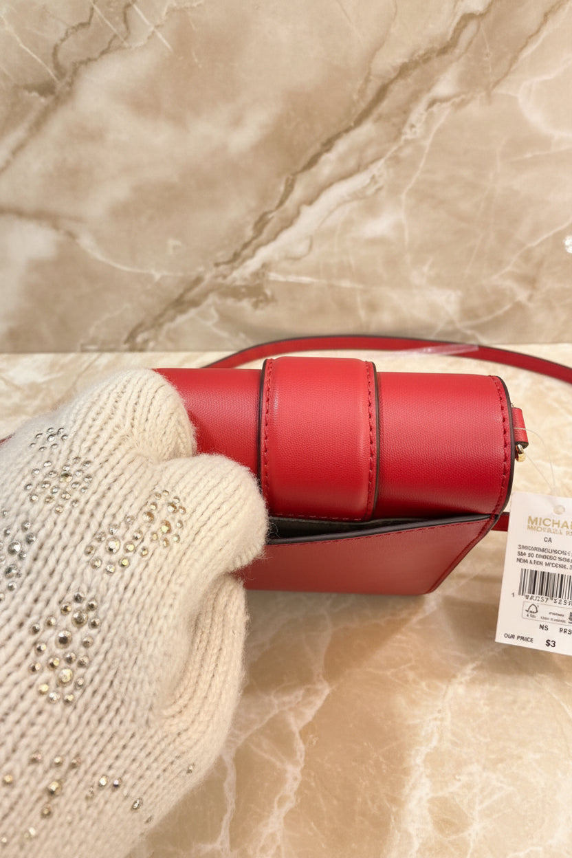 MICHAEL KORS CARMEN SMARTPHONE CROSSBODY - RED