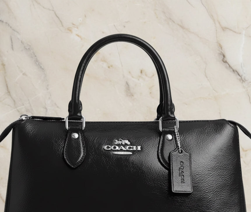 Coach Crinkled Patent Georgia Satchel