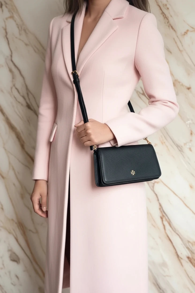 TORY BURCH EMERSON CROSSBODY -  BLACK