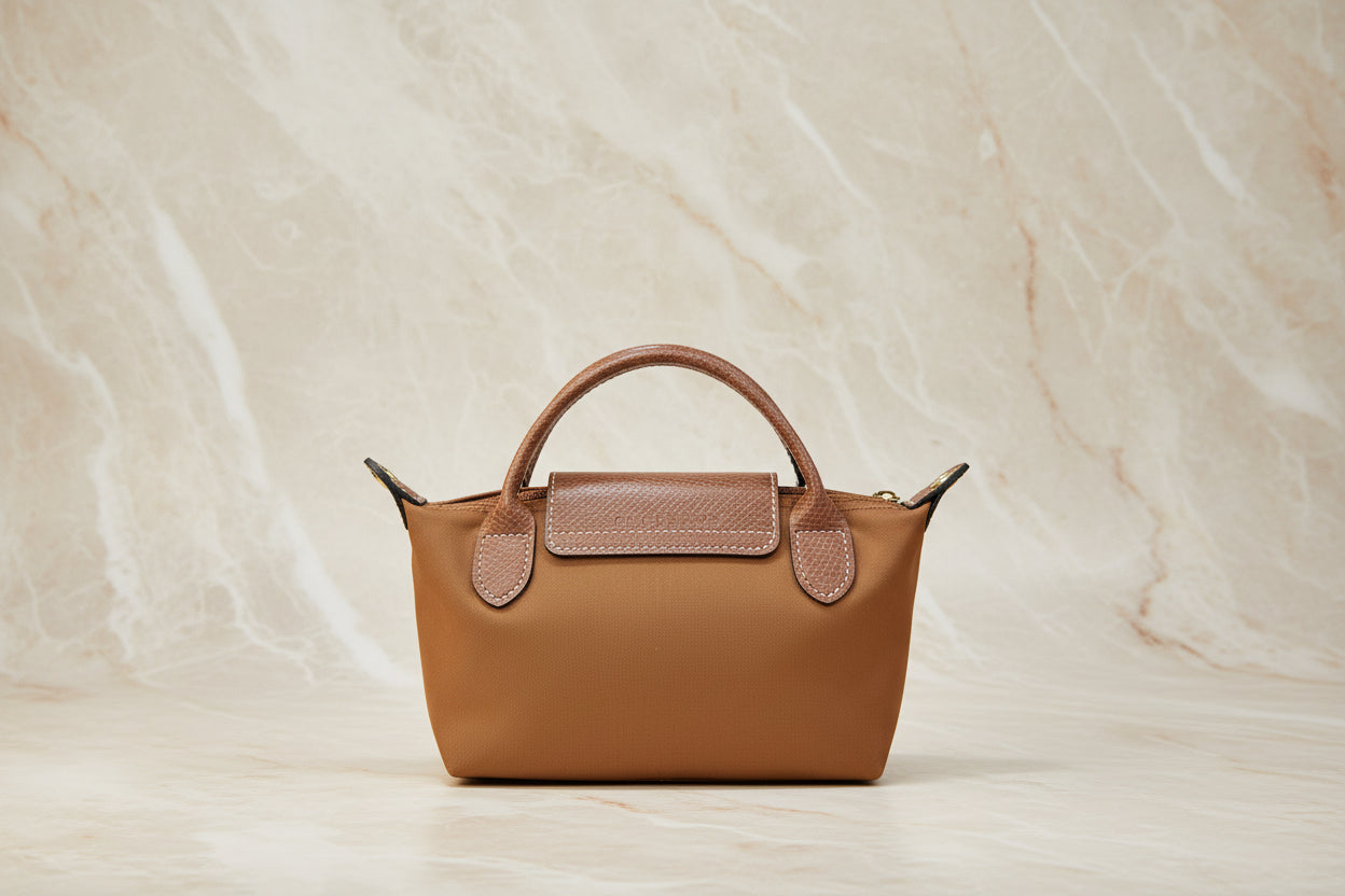 حقيبة لونغشامب مايكرو لو بلياج مع حزام - بني