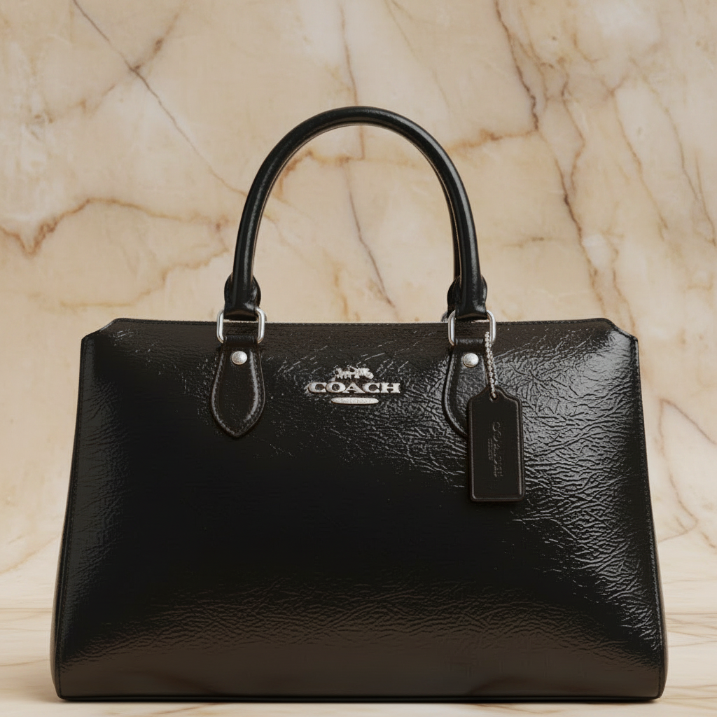 Coach Crinkled Patent Georgia Satchel