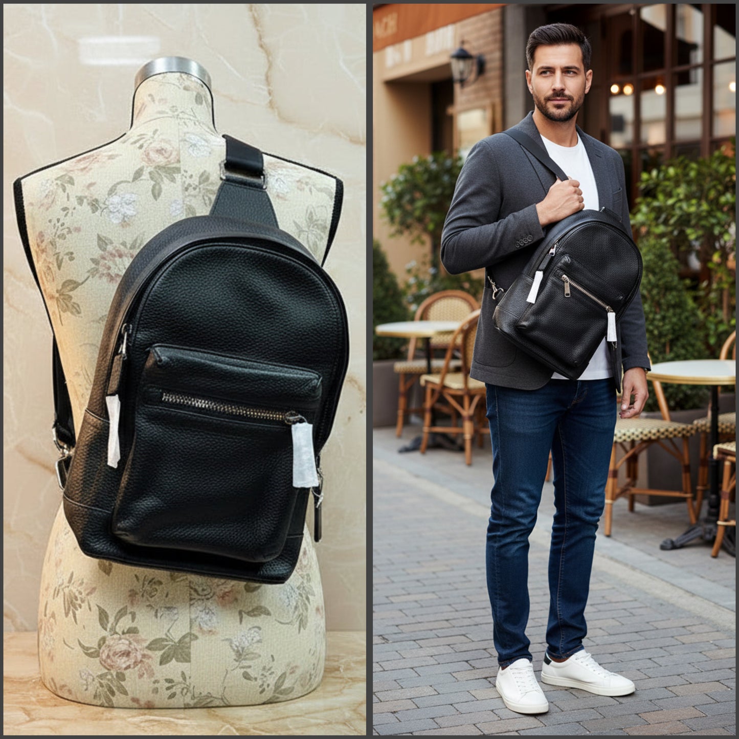 COACH WEST PACK REFINED PEBBLE LEATHER