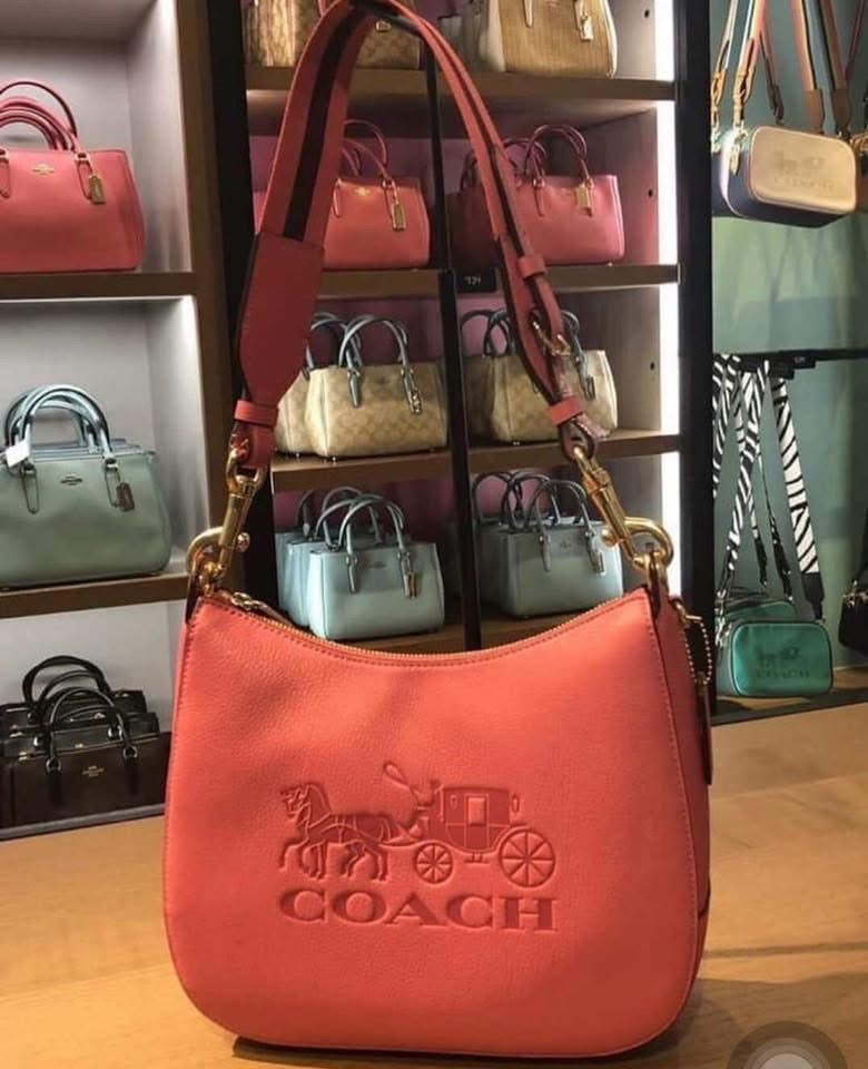 SALE‼️‼️COACH JES HOBO SHOULDER BAG - ROUGE/SILVER