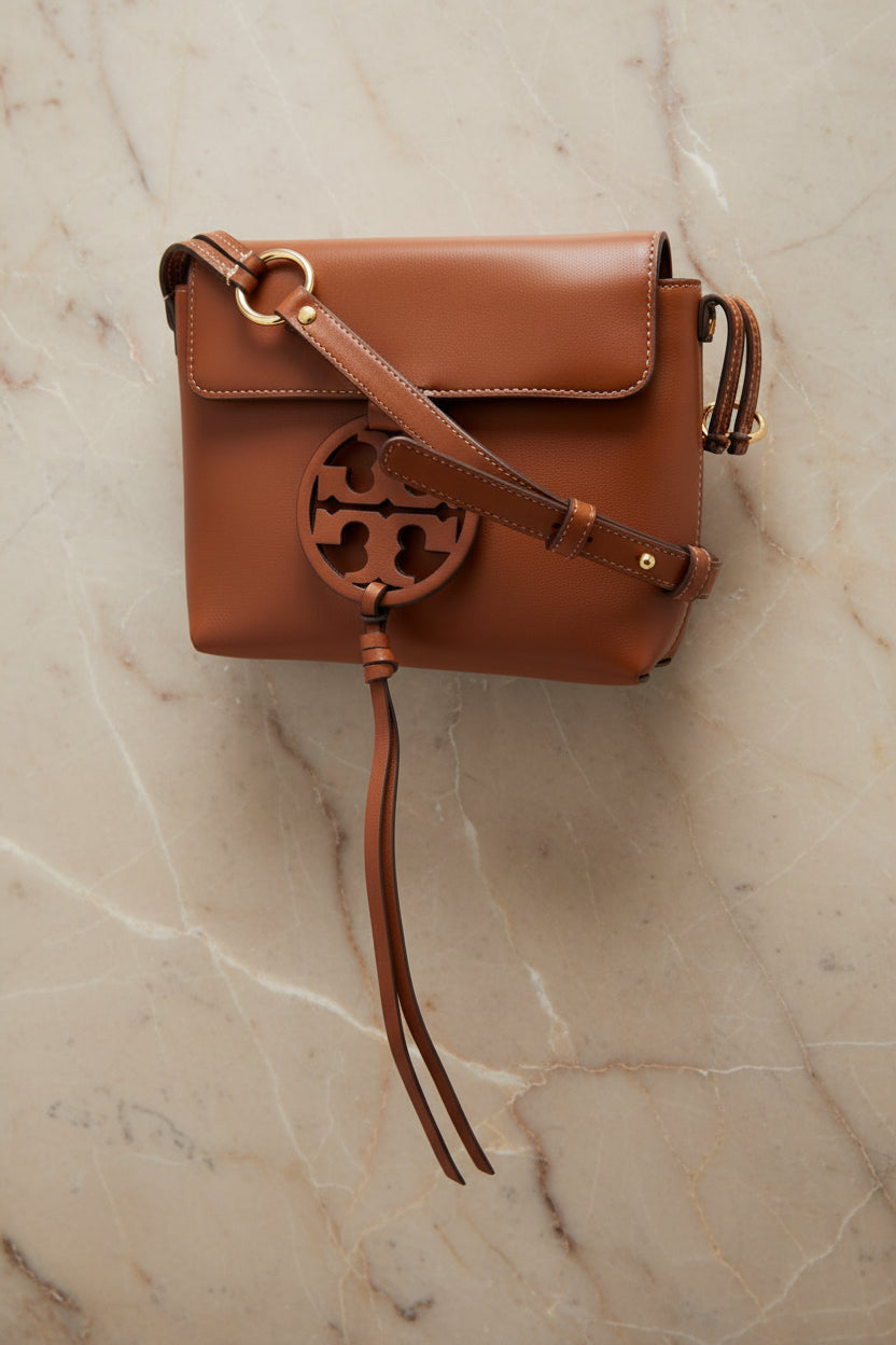 TORY BURCH MILLER CROSSBODY -  BROWN