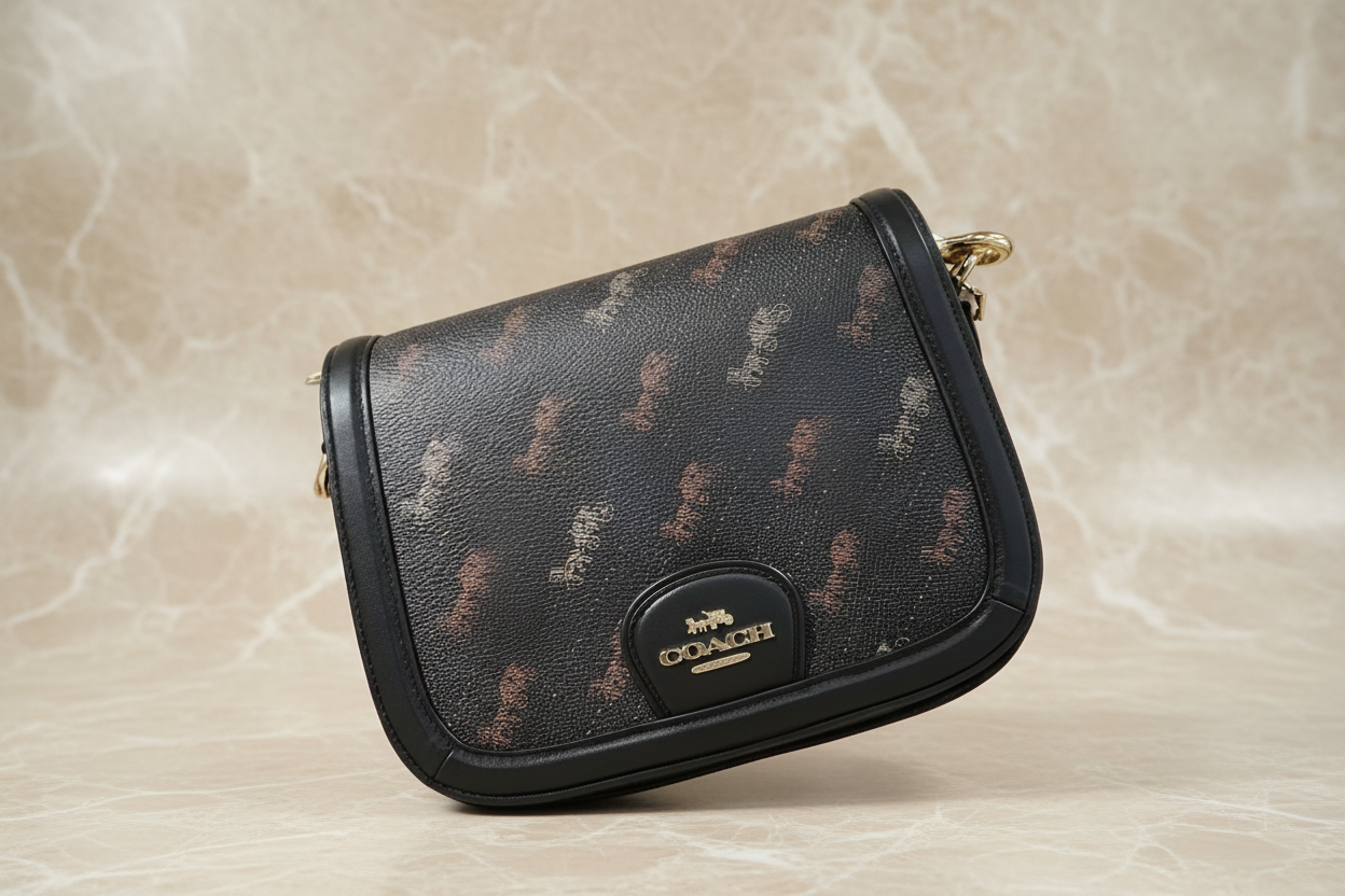 COACH SADDLE CROSSBODY IN SIGNATURE HORSE & CARRIAGE PRINT