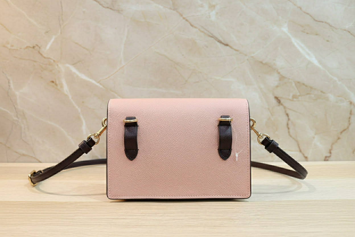 COACH FOLDOVER 3 in 1 BELTBAG/CROSSBODY/BODY BAG - SHELL PINK SIGNATURE SNAKE EMBOSSED