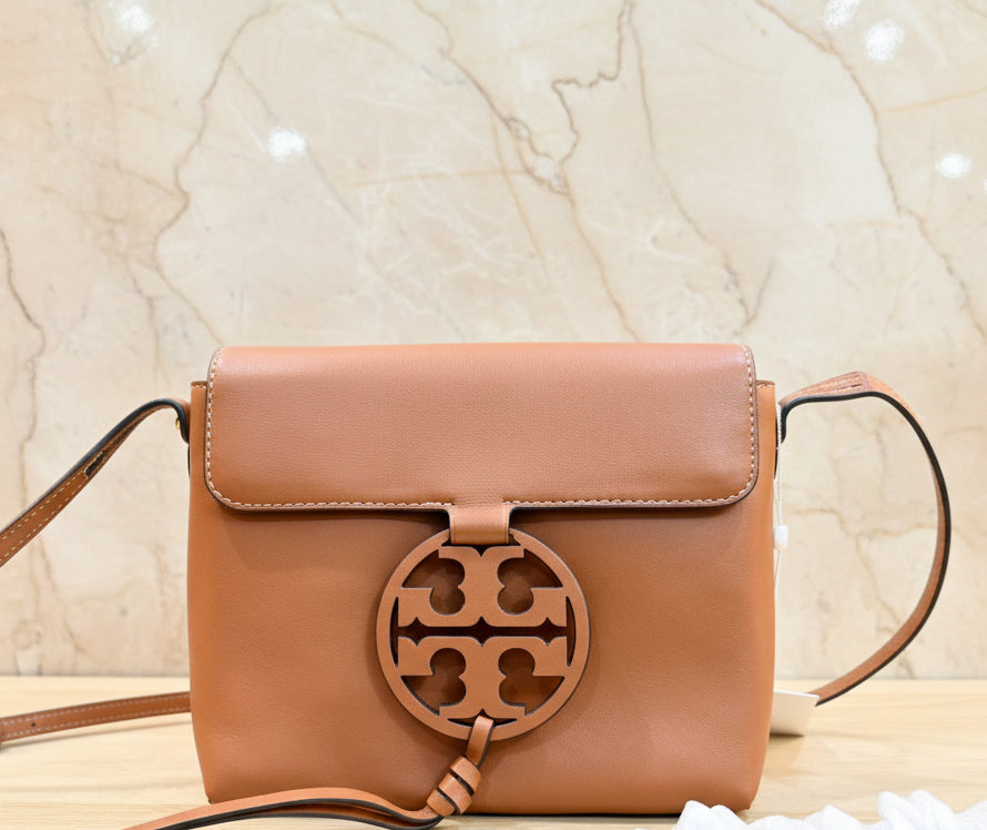 TORY BURCH MILLER CROSSBODY -  BROWN