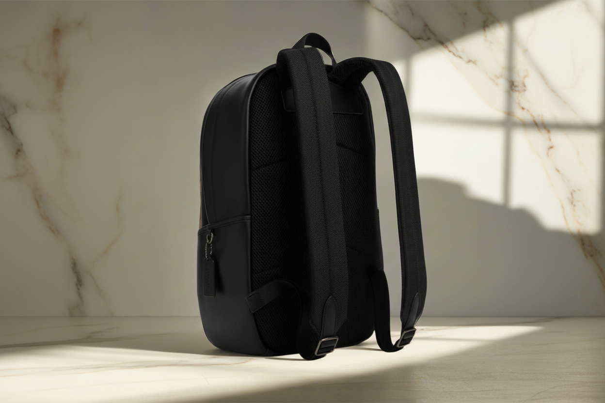 حقيبة ظهر كبيرة من كوتش - لون أسود فحمي مميز