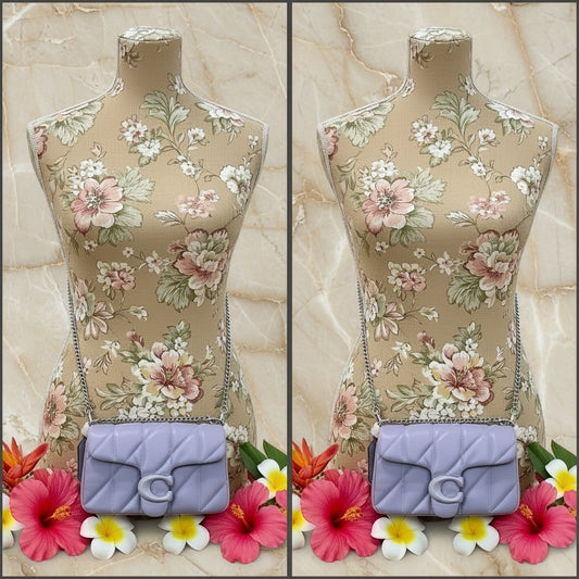 حقيبة يد/حقيبة كروس بودي من كوتش بيلو تابي 18 - لون بنفسجي فاتح - جلد نابا