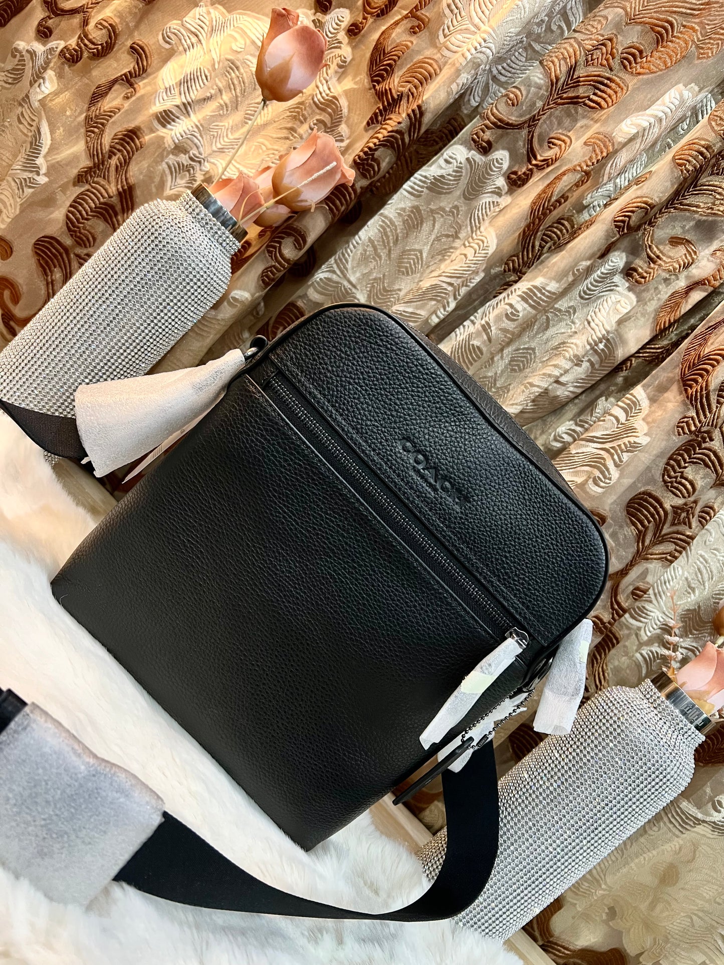 COACH HOUSTON FLIGHT BAG - SMOOTH LEATHER BLACK
