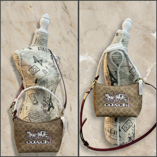 COACH PAYTON SHOULDER BAG/CROSSBODY BAG IN SIGNATURE HORSE & CARRIAGE PRINT
