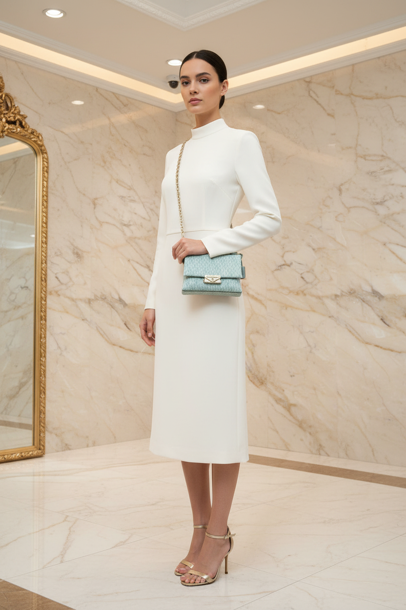 MICHAEL KORS MINI CECE - MONO SEA GREEN