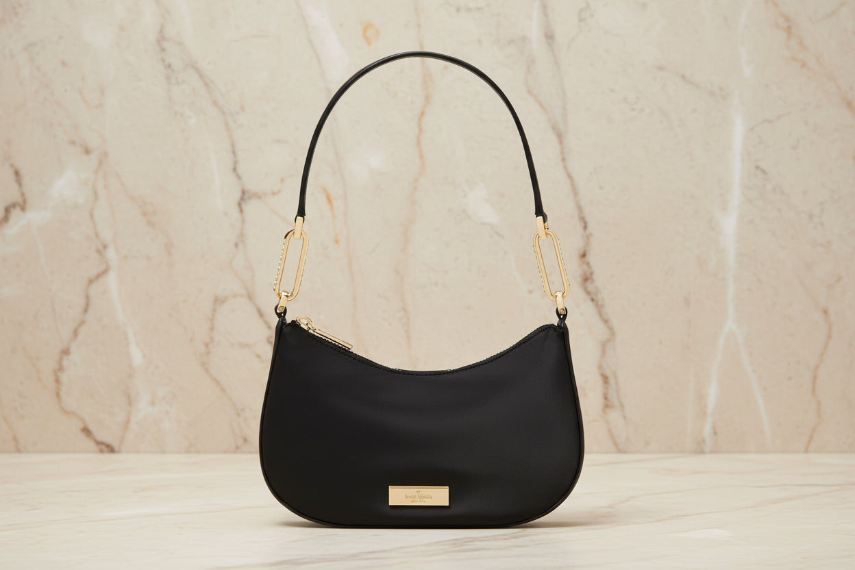 KATE SPADE SHOULDER BAG ONLY - NYLON - CHAIN ADD ONS ONLY ( CHAIN FROM COACH )