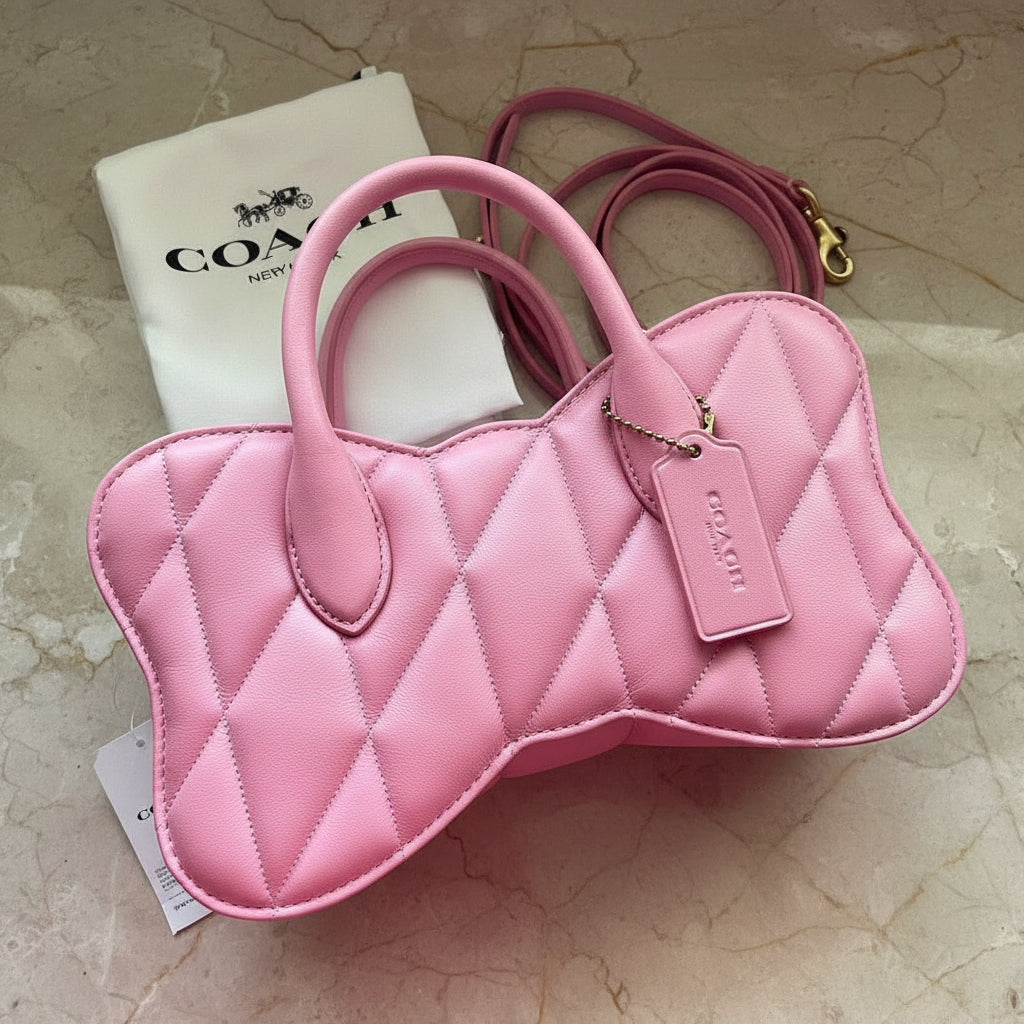 COACH BOW SATCHEL WITH QUILTING