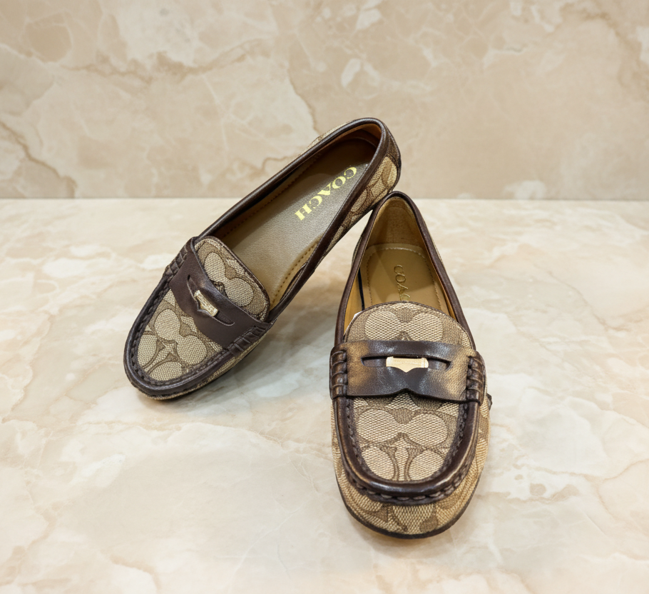 COACH JACQUARD FLAT SHOES