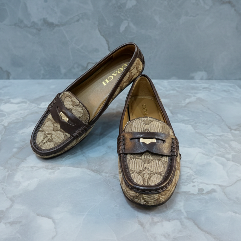 COACH JACQUARD FLAT SHOES