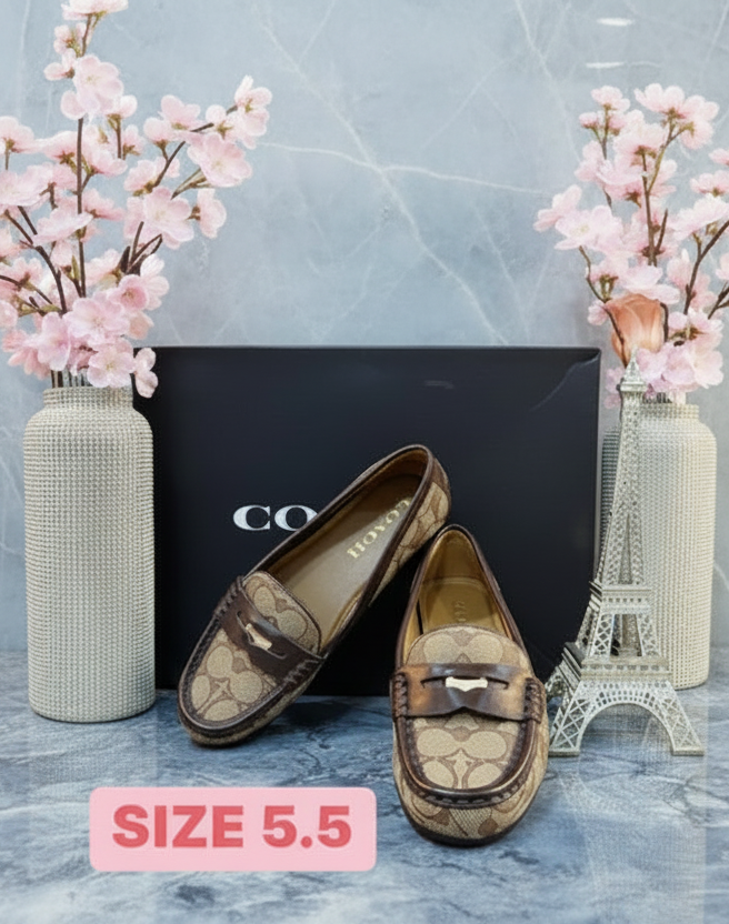 COACH JACQUARD FLAT SHOES