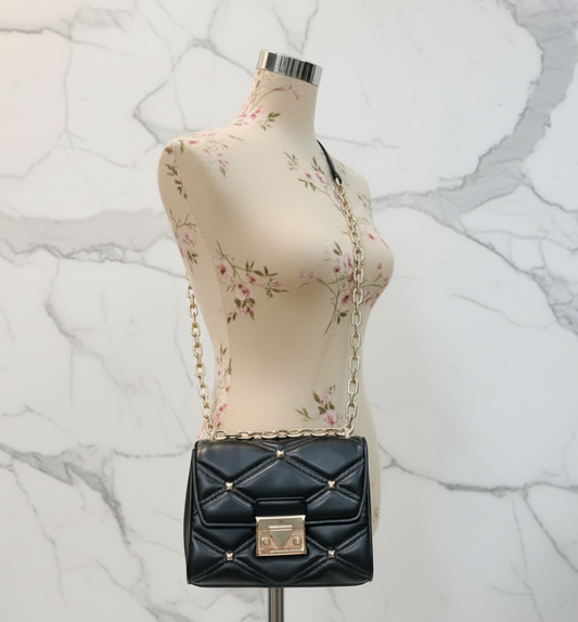 MICHAEL KORS SERENA VEGAN FLAP QUILTED CONVERTIBLE CHAIN SHOULDER BAG/CROSSBODY BAG
