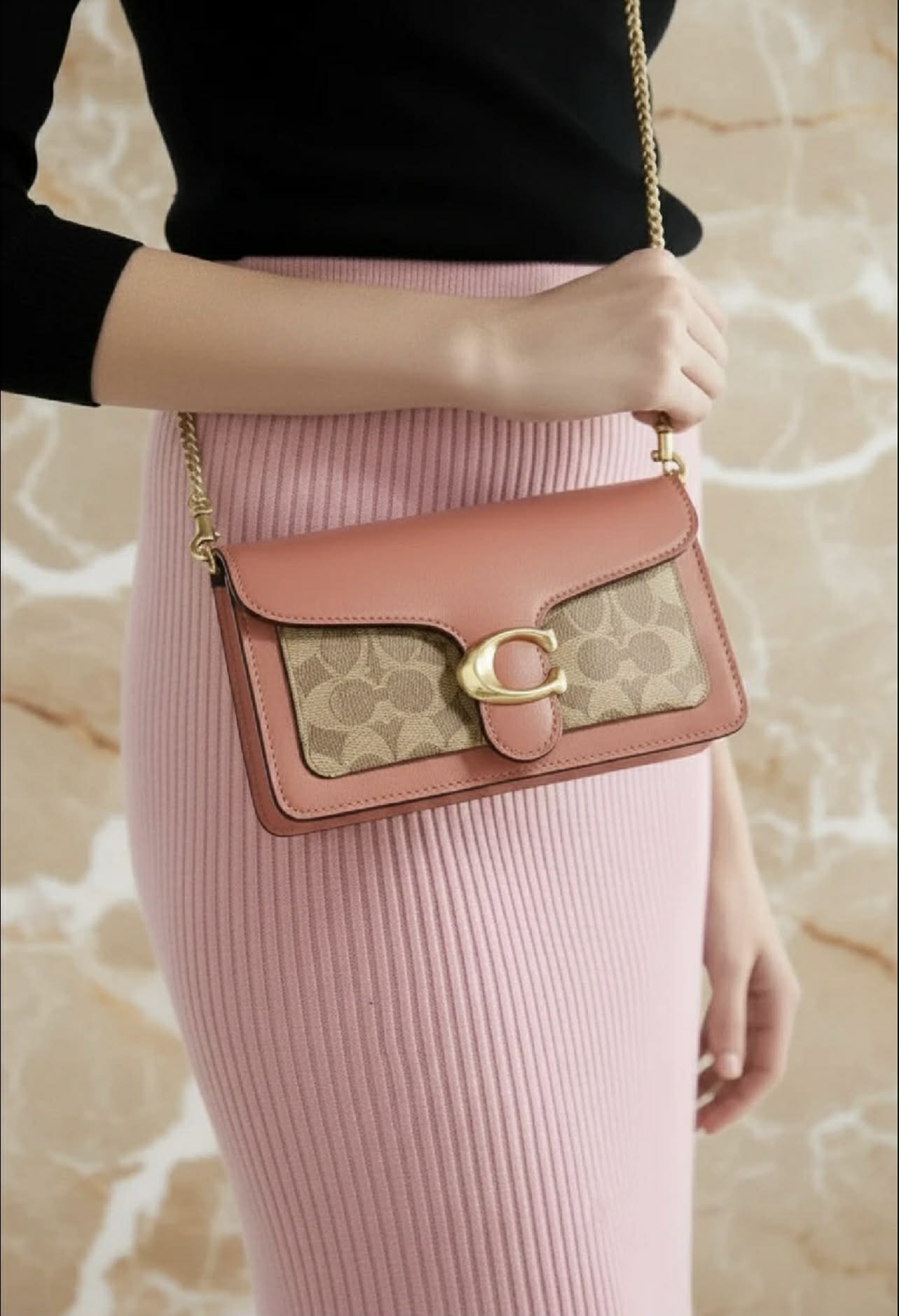 Coach Tabby Chain Clutch In Signature Canvas 21