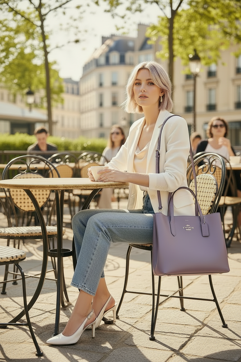 COACH AVENUE CARRYALL - DUSTY/LAVENDER COLOR