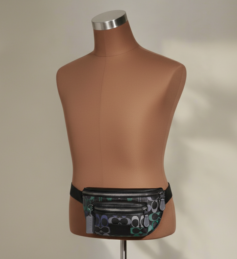 حقيبة خصر/حقيبة صدر من كوتش ويستواي - أخضر جرافيتي