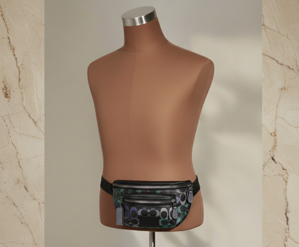 حقيبة خصر/حقيبة صدر من كوتش ويستواي - أخضر جرافيتي