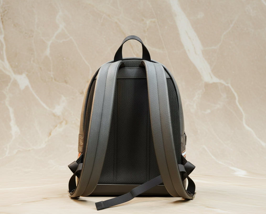 MICHAEL KORS COOPER EMBELISHED SIGNATURE LOGO DOME BACKPACK - BLACK