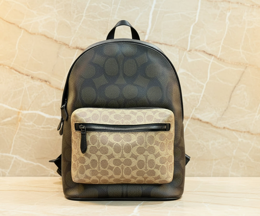 COACH MEN’S WEST BACKPACK IN BLOCKED SIGNATURE CANVAS